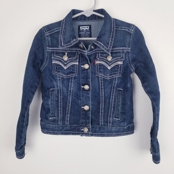 Levi's Girl's Embroidered Jean Jacket 4T - Picture 1 of 8